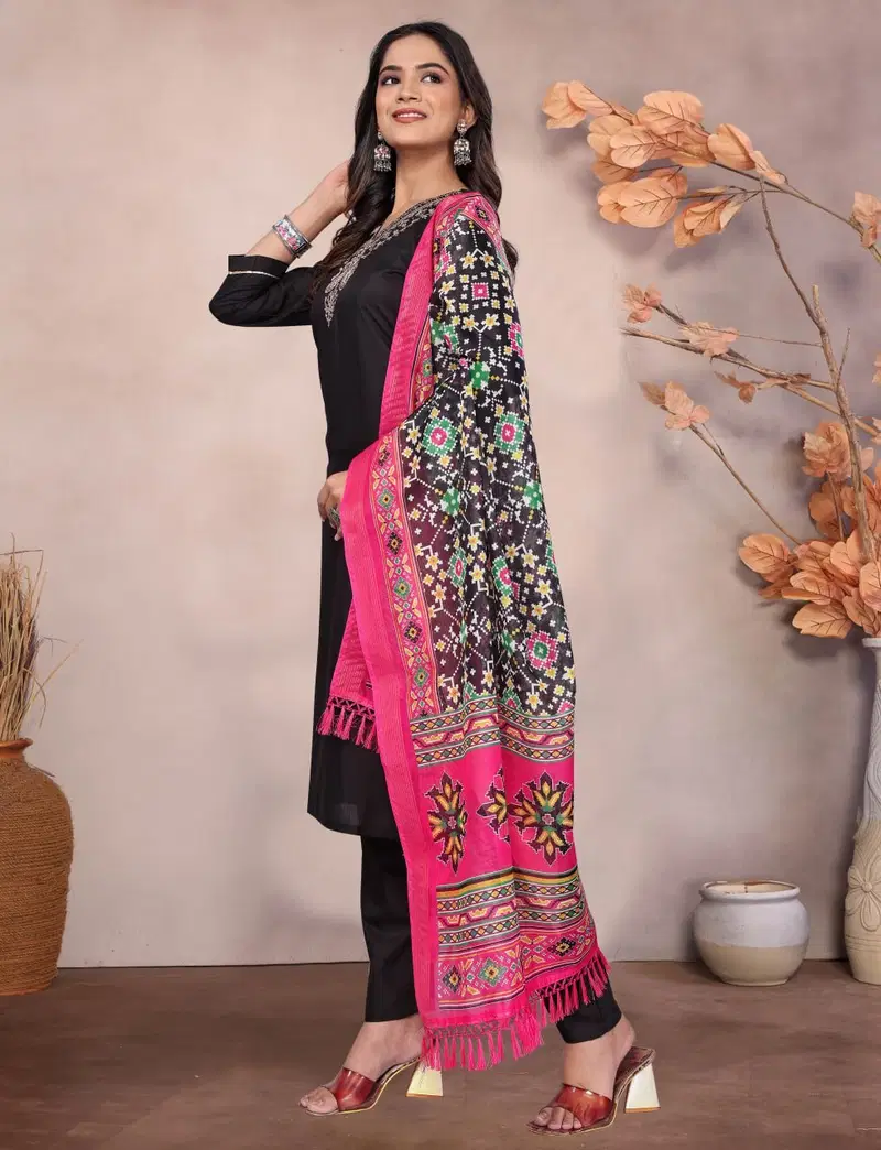 Vedika Hit Cotton by 9Star Blend Embroidered Designer Kurta Set